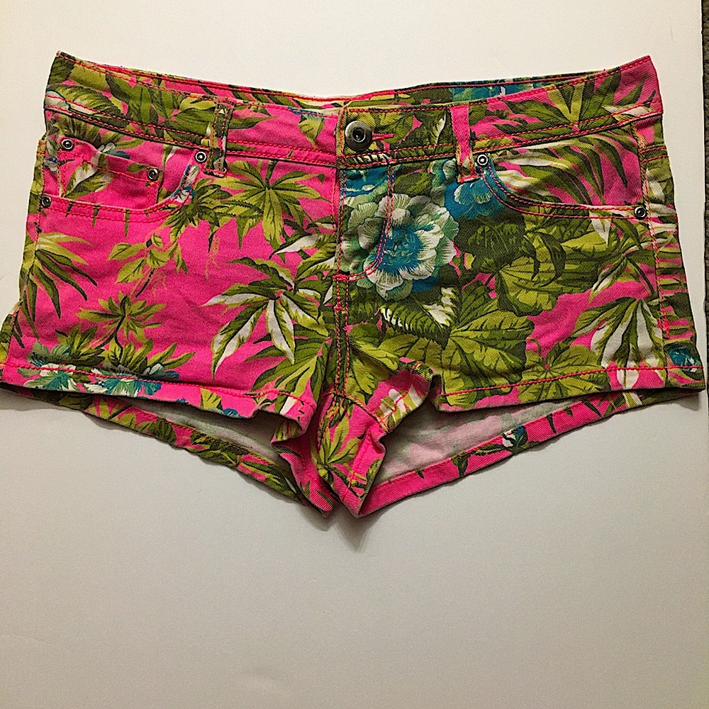 Tropical Pink Mini Shorts